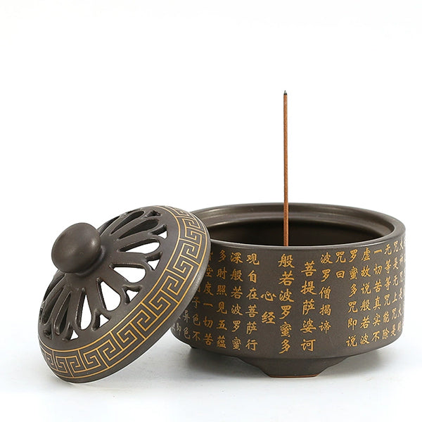 Heart Sutra Incense Burner
