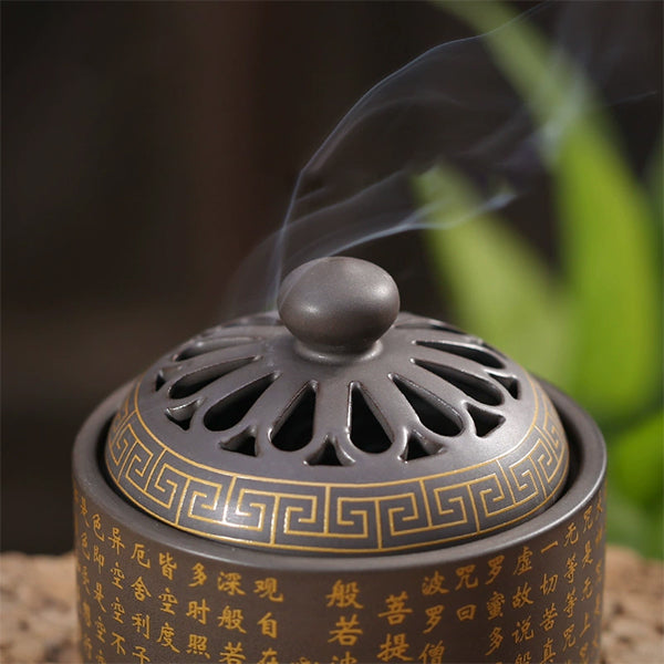 Heart Sutra Incense Burner