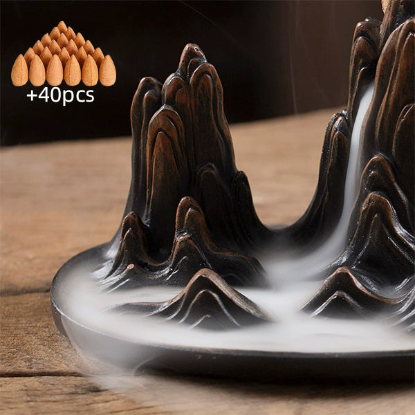 Mountain Backflow Incense Burner
