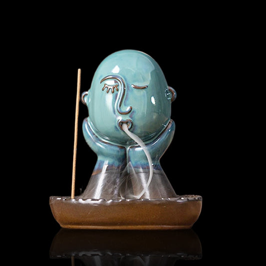 Blue Portrait Incense Burner