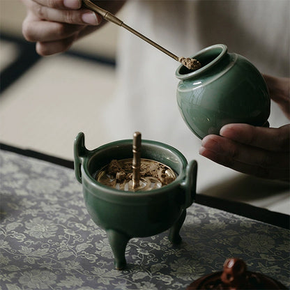 Celadon Incense Burner Incense Set