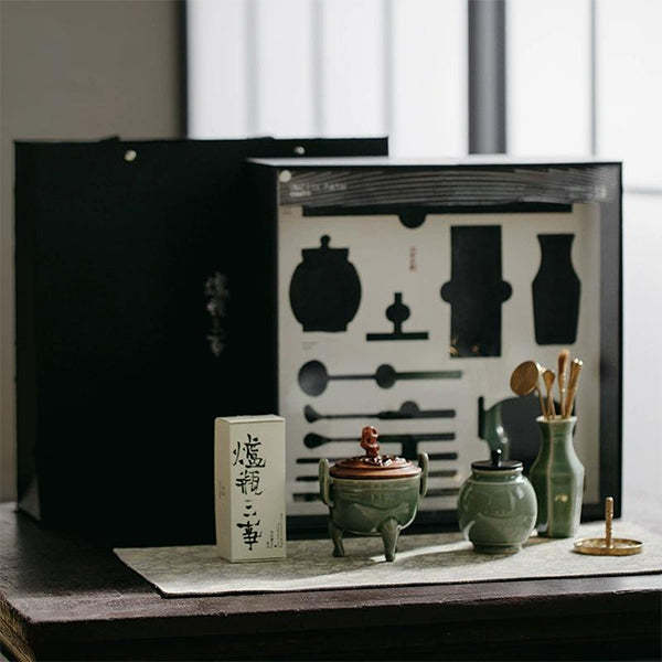 Celadon Incense Burner Incense Set