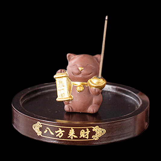 Fortune Cat Incense Holder