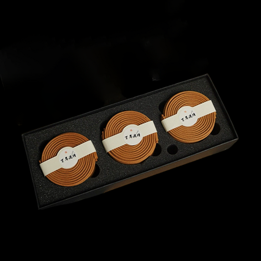 Natural Sandalwood 120 Coil Incense Gift Box
